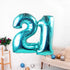 Inflated Tiffany Blue <br> Giant Birthday Number <br> 102cm Tall